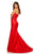 Sherri Hill - 52541 Mikado Strapless Fitted Dress With Beaded Belt In Red