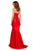 Sherri Hill - 52542 Strapless Ruffled Front Slit Mikado Gown In Red