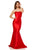 Sherri Hill - 52544 Bow Accent Embroidered Mermaid Gown In Red