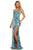 Sherri Hill - 52558 Allover Sequin Scoop Fitted Dress In Blue