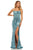 Sherri Hill - 52558 Allover Sequin Scoop Fitted Dress In Blue
