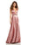 Sherri Hill - 52564 Sleeveless Plunging V-Neck Satin Dress In Pink