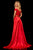 Sherri Hill - 52567 Two Piece Lace Off Shoulder Satin A-Line Gown In Red