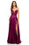 Sherri Hill - 52569 Plunging Sweetheart Ruched Charmeuse Gown In Purple
