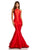 Sherri Hill - 52575 Lace Racerback Taffeta Long Mermaid Dress In Red