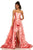 Sherri Hill - 52581 Full Figured Applique Ruffled Slit Dress In Pink