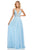 Sherri Hill - 52589 Beaded Plunging V Neck Chiffon Gown In Blue