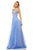 Sherri Hill - 52591 Beaded Bodice Long A Line Satin Dress In Blue