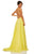 Sherri Hill - 52591 Beaded Bodice Long A Line Satin Dress In Yellow