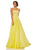 Sherri Hill - 52591 Beaded Bodice Long A Line Satin Dress In Yellow