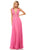 Sherri Hill - 52593 Plunging V-Neck Chiffon A Line Dress In Pink