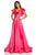 Sherri Hill - 52595 Tiered Ruffle Sleeves Mikado A-Line Ballgown In Pink