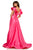 Sherri Hill - 52595 Tiered Ruffle Sleeves Mikado A-Line Ballgown In Pink