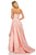 Sherri Hill - 52602 Sleeveless A Line Taffeta Dress with High Slit In Pink