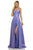 Sherri Hill - 52602 Sleeveless A Line Taffeta Dress with High Slit In Purple