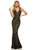 Sherri Hill - 52611 V-Neck Beaded Trumpet Dress In Black