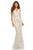 Sherri Hill - 52611 V-Neck Beaded Trumpet Dress In White