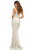 Sherri Hill - 52611 V-Neck Beaded Trumpet Dress In White