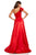 Sherri Hill - 52619 Rosette Accented Single Shoulder A Line Dress In Red