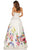 Sherri Hill - 52626 Printed Strapless Full Figured Dress In White and Multi