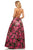 Sherri Hill - 52627 Sweetheart Floral A Line Dress In Black and Pink