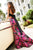 Sherri Hill - 52628 Two Piece Mermaid Printed Dress In Black and Pink