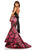 Sherri Hill - 52628 Two Piece Mermaid Printed Dress In Black and Pink