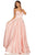 Sherri Hill - 52629 Satin Deep V- Neckline A Line Dress In Pink