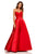 Sherri Hill - 52631 Strapless Sweetheart Satin Ballgown In Red