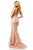 Sherri Hill - 52654 Asymmetric Fitted Applique Dress In Pink