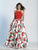 Dave & Johnny - A5265 Embroidered Floral Pleated Gown in Print