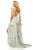 Sherri Hill - 52665 Scoop A Line Long Dress In White and Multi