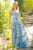 Sherri Hill - 52667 V-Neck Ruffled A-line Long Dress In Blue and Multi
