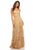Sherri Hill - 52675 Scoop Neck Long A-line Dress In Gold