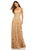 Sherri Hill - 52675 Scoop Neck Long A-line Dress In Gold