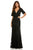 Sherri Hill - 52676 V-Neck Beaded Column Dress In Black