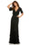 Sherri Hill - 52676 V-Neck Beaded Column Dress In Black