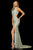 Sherri Hill - 52683 Halter High Neckline Beaded Dress In Blue and Gold