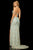 Sherri Hill - 52683 Halter High Neckline Beaded Dress In Blue and Gold