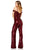 Sherri Hill - 52684 Sequined Off-Shoulder Jumpsuit In Red