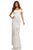 Sherri Hill - 52688 Cap Sleeve Fitted Dress In White