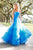 Sherri Hill - 52693 Strapless Ruffle Fringed Tulle Ball Gown In Blue