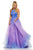 Sherri Hill - 52704 Ombre Halter Long A-line Dress In Blue and Purple