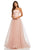Sherri Hill - 52709 Strapless Satin Bodice Buckled A-Line Gown In Pink