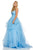 Sherri Hill - 52710 Jewel Crusted Waist Tiered Ballgown In Blue
