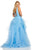 Sherri Hill - 52710 Jewel Crusted Waist Tiered Ballgown In Blue