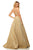 Sherri Hill - 52716 Square Long Gold Dress In Gold