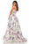 Sherri Hill - 52723 Full Figured Strapless Dress In White and Purple