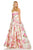 Sherri Hill - 52723 Full Figured Strapless Dress In White and Pink