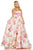 Sherri Hill - 52723 Full Figured Strapless Dress In White and Pink